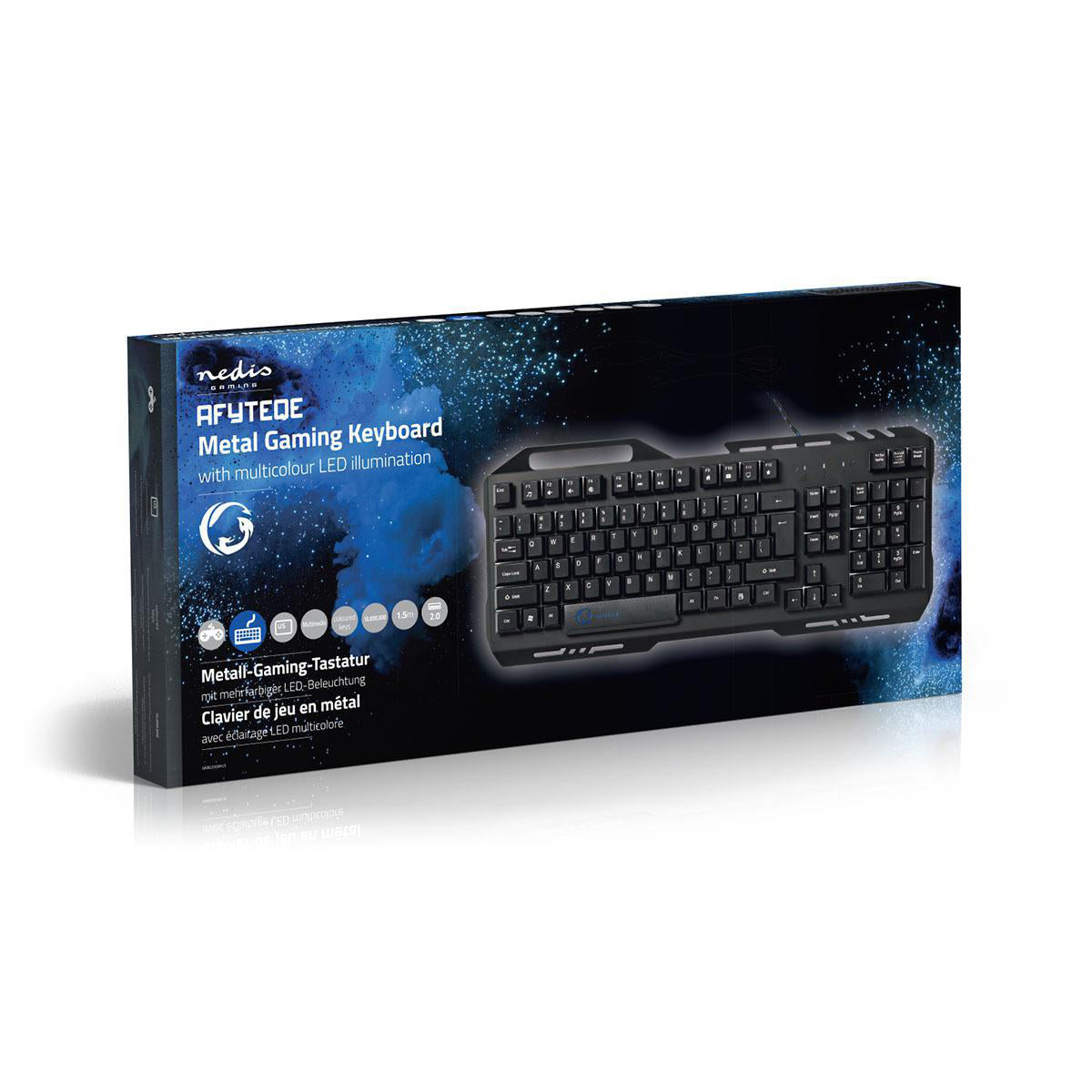 Nedis Metal Gaming Keyboard RGB (Qwerty US) Nedis Metal Gaming Keyboard RGB (Qwerty US)